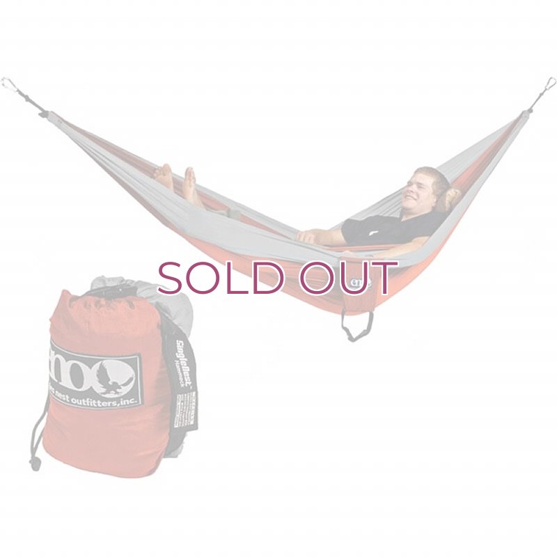 画像2: ENO SingleNest Hammock Orange/Grey ENO シングルネスト ハンモック  (2)