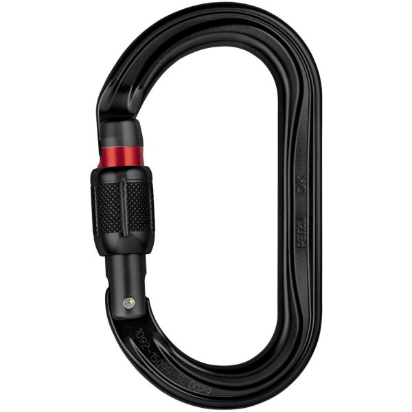 画像1: PETZL OK Locking Carabiner Screw Lock Professional  ペツル OK オーケー ロッキング カラビナ スクリューロック ブラック プロ (1)