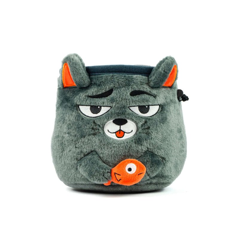 画像1: YY Vertical Cat Chalk Bag  ワイワイバーチカル キャット 猫 チョークバッグ  (1)