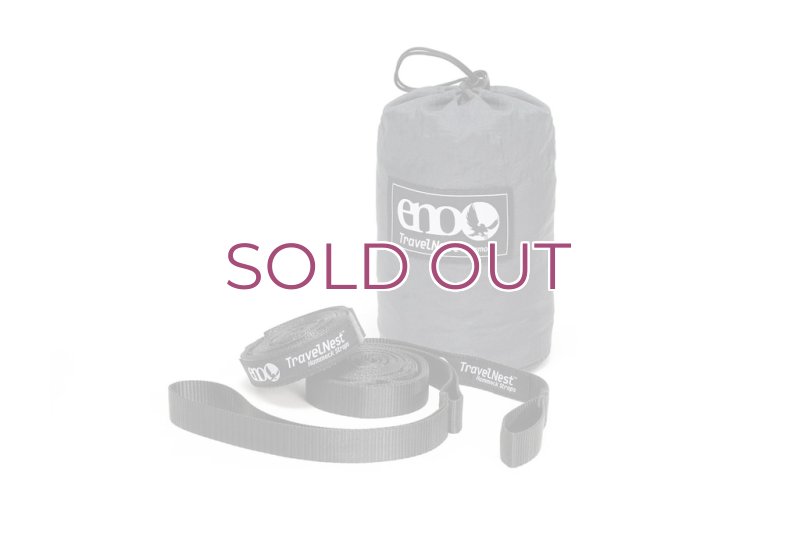 画像2: ENO TravelNest Hammock + Straps Combo Chacoal イーノ トラベルネスト ハンモック + ストラップ セット 黒 (2)