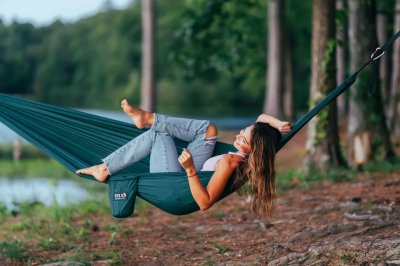 画像1: ENO TravelNest Hammock + Straps Combo Moss イーノ トラベルネスト ハンモック + ストラップ セット モスグリーン