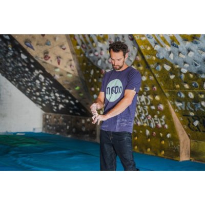 画像1: MOON Logo Climbing T-Shirt Indigo ムーン ロゴ クライミング Tシャツ インディゴ 2023-24年モデル