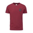 画像1: MOON Train Hard Badge T-Shirt Burgundy  ムーン トレイン ハード Tシャツ バーガンディ ワインレッド (1)