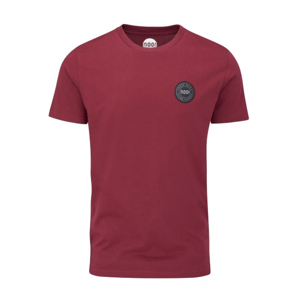 画像1: MOON Train Hard Badge T-Shirt Burgundy  ムーン トレイン ハード Tシャツ バーガンディ ワインレッド (1)