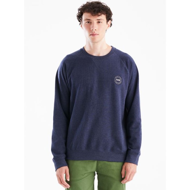 画像3: MOON Crew Neck Sweat Indigo Marl  ムーン クルーネック スウェット インディゴ ブルー (3)