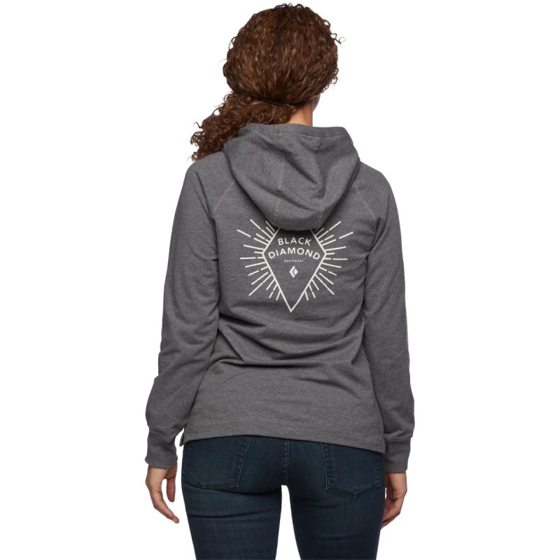 画像4: Black Diamond Women's Rays Pullover Hoody Heather  ブラックダイヤモンド レイズ プルオーバー フーディ 女性用 スウェット トレーナー (4)