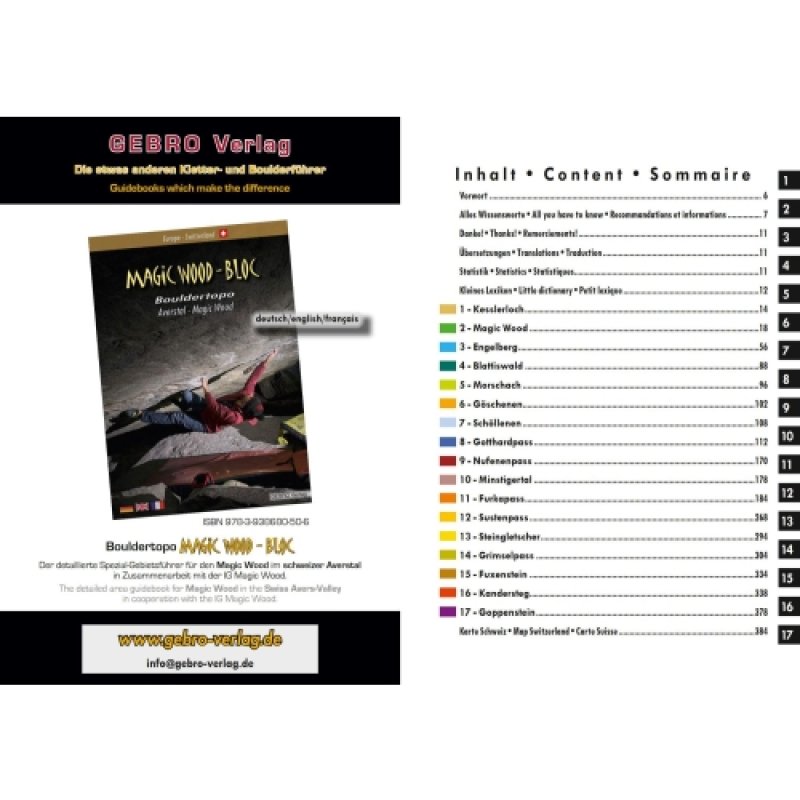 画像4: BOULDERING GUIDE Swiss Bloc °1 Switzerland Guidebook 2023 ボルダリング ガイドブック スイス ブロッコ1 クライミング 海外トポ 2023年版 (4)